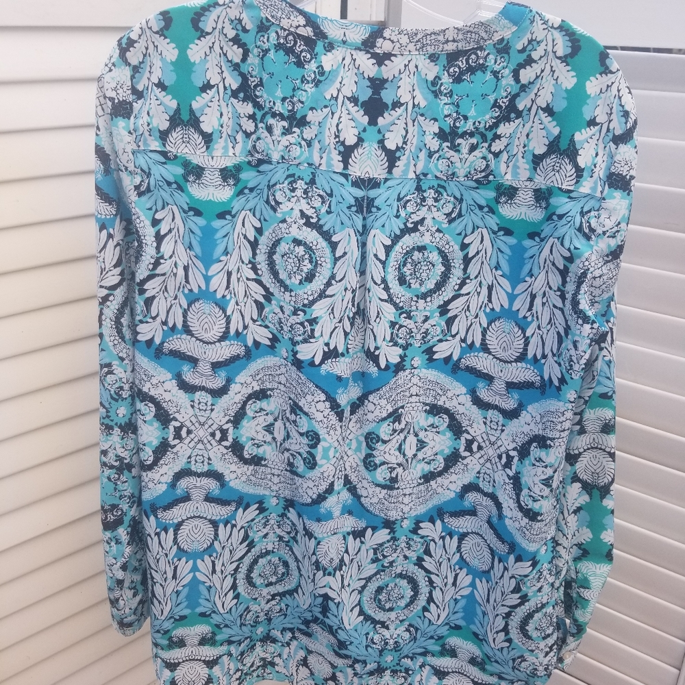 Talbots Blouse Gorgeous Summer Colors-~LN ~Small
